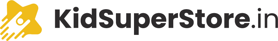 KidSuperStore.in logo with yellow star design and dark gray text on white background.