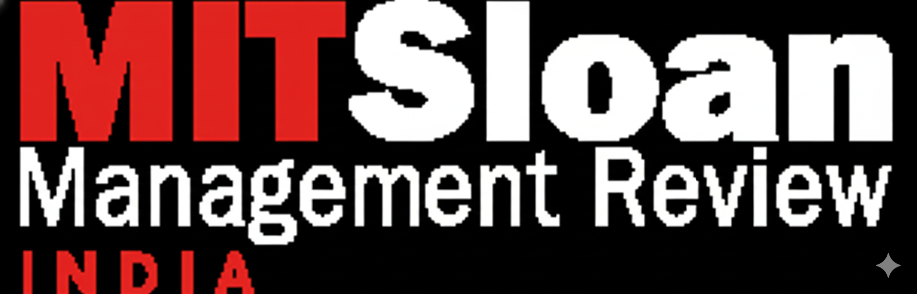 MIT Sloan Management Review INDIA logo in bold red and white text on a black background